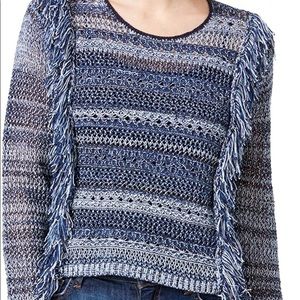 Rachel Rachel Roy Fringed Knit Sweater